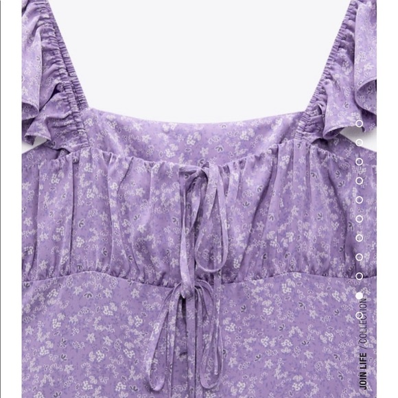 NEW Zara lilac satin effect dress - Picture 8 of 11